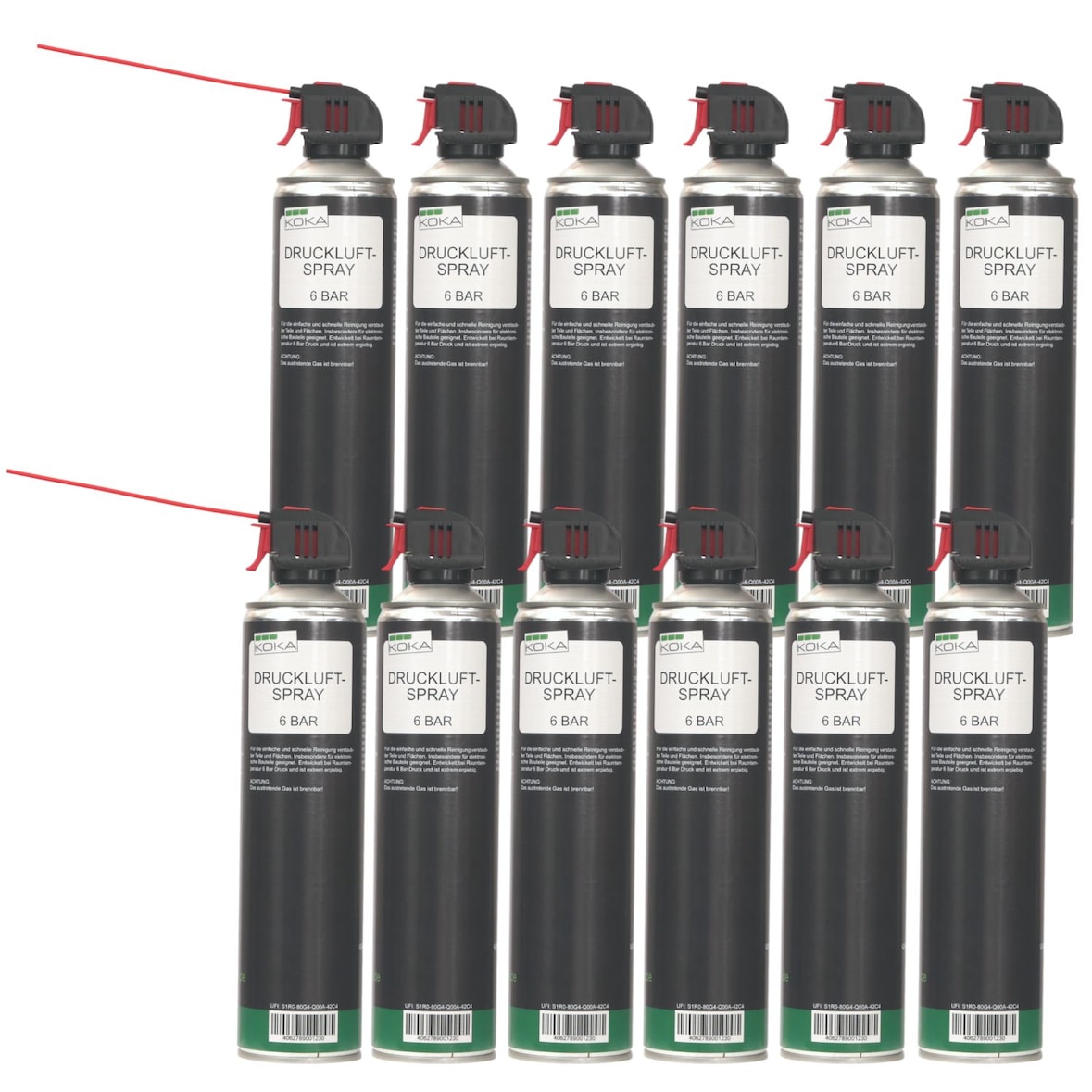 12x Druckluftspray 6 Bar