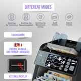 thumbnail of Jubula MV-550 Contador de Billetes de Denominación Mixta | Pantalla táctil | 2 CIS | EUR USD GBP | Contador de Dinero