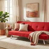 thumbnail of Divano letto in tessuto 2 posti design moderno Gemma pronto letto - Rosso-DI319MIR