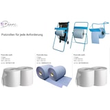 thumbnail of Putzrollenhalter FIX, fahrbar, mit Abfallsackhalterung, für Putzrollen bis 40 cm Breite