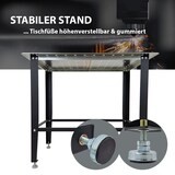 thumbnail of Schweißtisch mit Lochplatte Stahl 91,5 x 61 x 80 cm Tragkraft 200 kg Arbeitstisch in Mattschwarz