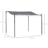thumbnail of Outsunny Gazebo Pergola 3x3m Giardino o Terrazzo con Tenda Grigia