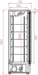 thumbnail of Combisteel Tiefkühlschrank 1450 Liter mit 3 Glastüren und 15 Roste