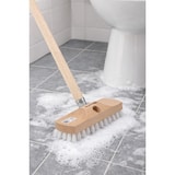 thumbnail of Schrubber 22cm Breit Schrubberbürste Borsten ppn-weiß Scheuerbürste mit Stiel Holzstiel Haushaltsschrubber Holz