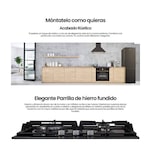 thumbnail of INFINITON Placa de Gas GAS41RO, 4 Zonas, Ancho 60 cm, NEGRO MATE Y DORADO, Bordes biselados