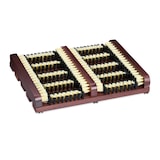 thumbnail of Relaxdays Schuhabstreifer, rutschfester Boden, kräftige PP-Borsten, außen & innen, Holz, Schuhabtreter, dunkelbraun