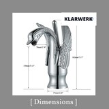 thumbnail of ADRIAN | Design Edelstahl Badarmatur  in Schwan Optik | Chrom glänzend luxuriöse Waschtischarmatur Hotel Gastronomie | Mischbatterie Bad 2 Anschlüsse