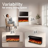 thumbnail of KAMINIO Elektrokamin LEA - Elektrischer 3-in-1 Kamin mit Panoramaview, Heizung, 3D-Flammeneffekt, 12 Flammenfarben, Fernbedienung  - 36 Zoll