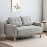 thumbnail of HOMCOM Divano 2 Posti Compatto Moderno, Schienale Trapuntato, Grigio