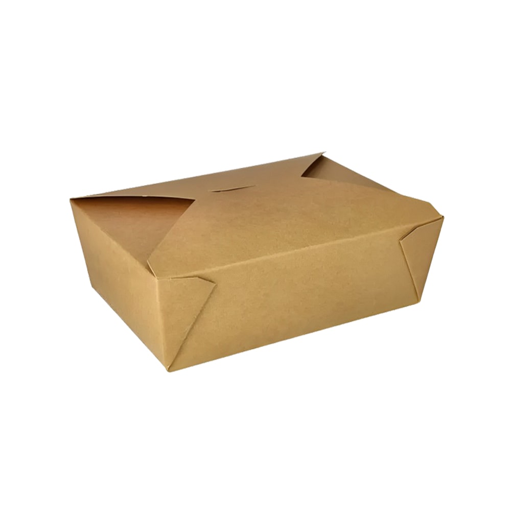 Boîte repas américaine 2000 ml lunch box en carton kraft brun par  50