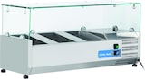 thumbnail of Edelstahl-Kühlvitrine für 4 GN1/4 Tabletts. Abmessungen 100x33.5x44h cm. Temperatur +2°C/+8°C. Kühlkopf VRX 10/33