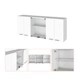 thumbnail of TUHOME Mueble de Pared Cocina con Cristal 150, con multiples puertas - Blanco