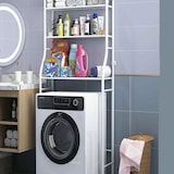 thumbnail of WellHome - Prateleira para máquina de lavar roupa de cima com 3 prateleiras em branco 65x25x155cm