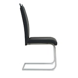 thumbnail of Möbilia Freischwinger-Stuhl 2er Set | Kunstleder | Freischwingergestell | B 42 x T 58 x H 101 cm | schwarz – silber | 21020064 | Serie STUHL