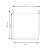 thumbnail of WellHome - Estor Enrollable de poliéster Translúcido 140 x 250cm (Ancho x Alto) color Lino