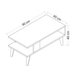 thumbnail of Skye Decor, Ayca- Ayca OLV, Saphir, Couchtische, 40x90x45 cm, 100% Melaminbeschichtete Partikelplatte