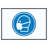 thumbnail of Mundschutz tragen Schild mit Symbol A6 (105x148mm)