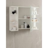 thumbnail of Moderner Hängeschrank mit Spiegel, Weiß, Wasserabweisend - Stauraum für Badezimmerutensilien. 80x20x65 cm | Kadima Design