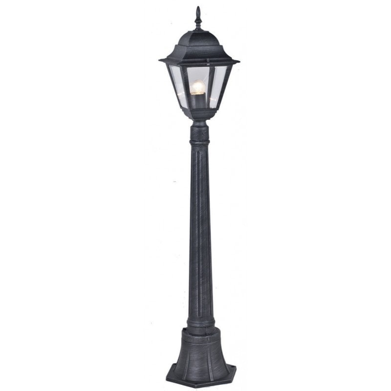 Lampione grigio ghisa da giardino con 1 luce altezza cm 110h per arredo giardino