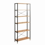 thumbnail of Möbilia Prateleira com 6 prateleiras | MDF folheado | Estrutura metálica | L 85 x P 30 x A 210 cm | preto natural