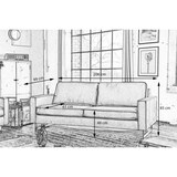 thumbnail of Sofá KAWOLA VILNIUS de 3 plazas y sofá de 2 plazas de piel sintética con contenido de piel coñac