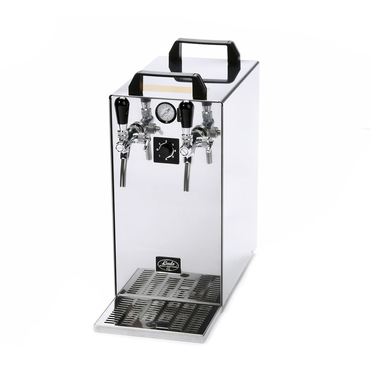 Kontakt 40/K PROFI Bierzapfanlage 2-leitig, 50 Liter/h, Trockenkühlgerät mit Membranpumpe u. integriertem Druckregler, Edelstahlgehäuse, Green Line