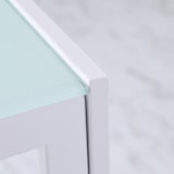 thumbnail of HOMCOM Mesa Sala de Jantar de Cristal Mesa Retangular para 4-6 pessoas com Pés de Metal Multifuncional para Cozinha 120x60x75cm Branco