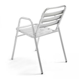 thumbnail of Table de jardin ronde et 4 chaises aluminium gris - Oviala
