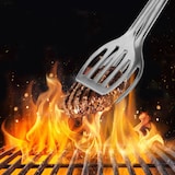 thumbnail of Servierzange, Salatzange, Aluminium, silber