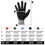 thumbnail of vidaXL Werkhandschoenen 12 pcs Grijs en zwart 8 / m Polyester