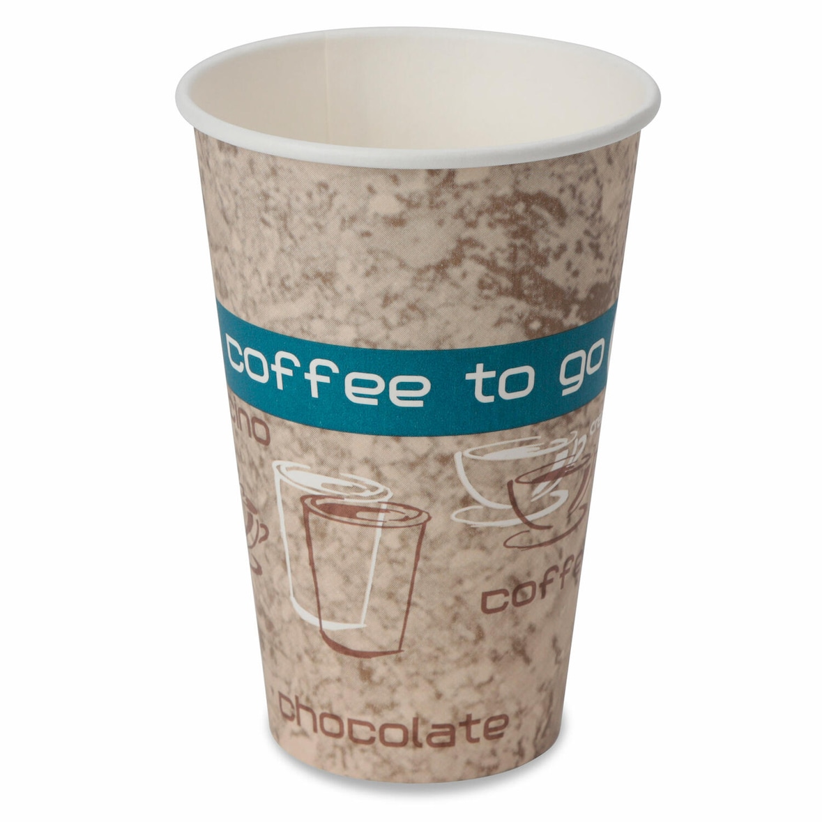 50x Kaffeebecher Premium "Coffee to go" Pappe beschichtet 16oz. 400 ml