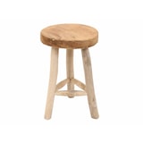 thumbnail of Hocker Sitzhocker Schemel Dreibein Teakholz Massivholz 45x30cm 800659