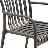 thumbnail of tectake Chaises de jardin ALCUDIA empilables et résistantes aux intempéries - gris anthracite, Lot de 6 - 406186