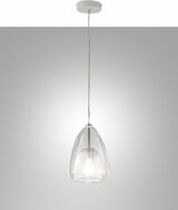 thumbnail of Britton Pendelleuchte aus Metall und transparentem Borosilikatglas, modernes Design, E27-Fassung, Durchmesser 22 cm, Schutzklasse 1