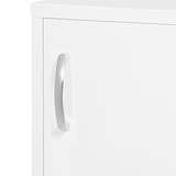 thumbnail of Apothekerschrank Hängeschrank abschließbar Weiß 40x15x54 cm aus Stahl mit 3 Fächern, Türablagen für Bad und Küche, ohne Montage