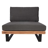 thumbnail of Sillón HWC-H54, sillón de jardín, madera de acacia hilada con certificado MVG aluminio ~ marrón, tapizado gris oscuro