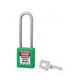 thumbnail of Cadenas de consignation LOTO Lockout Tagout 40 mm anse acier Ø 6 x 76 mm vert