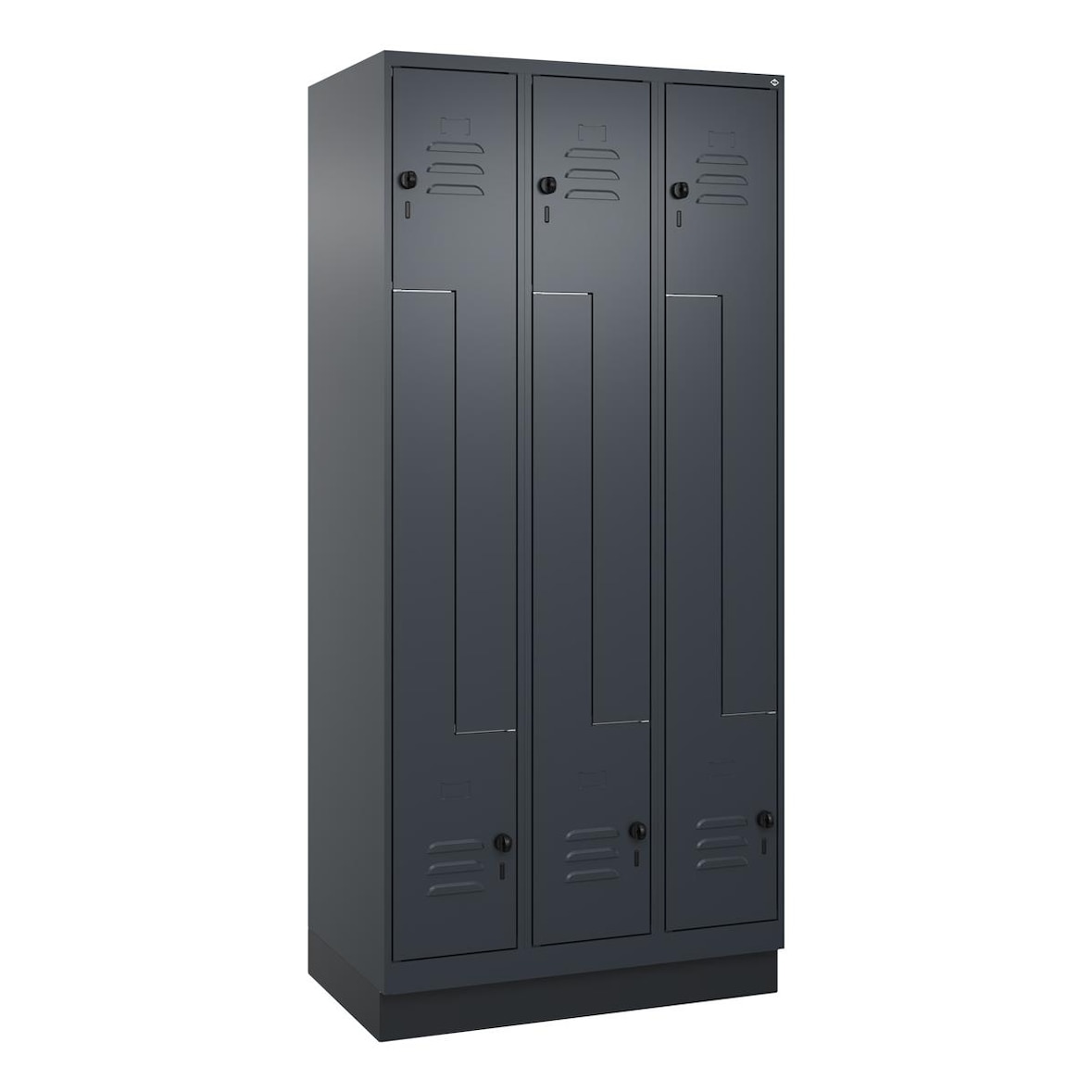 C+P Z-Spind, Classic PLUS, Sockel, 6 Abteile, 1950x900x500mm, 7016/7016