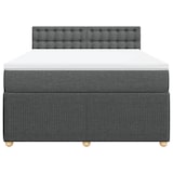 thumbnail of vidaXL Boxspringbett mit Matratze Dunkelgrau 160x200 cm Stoff