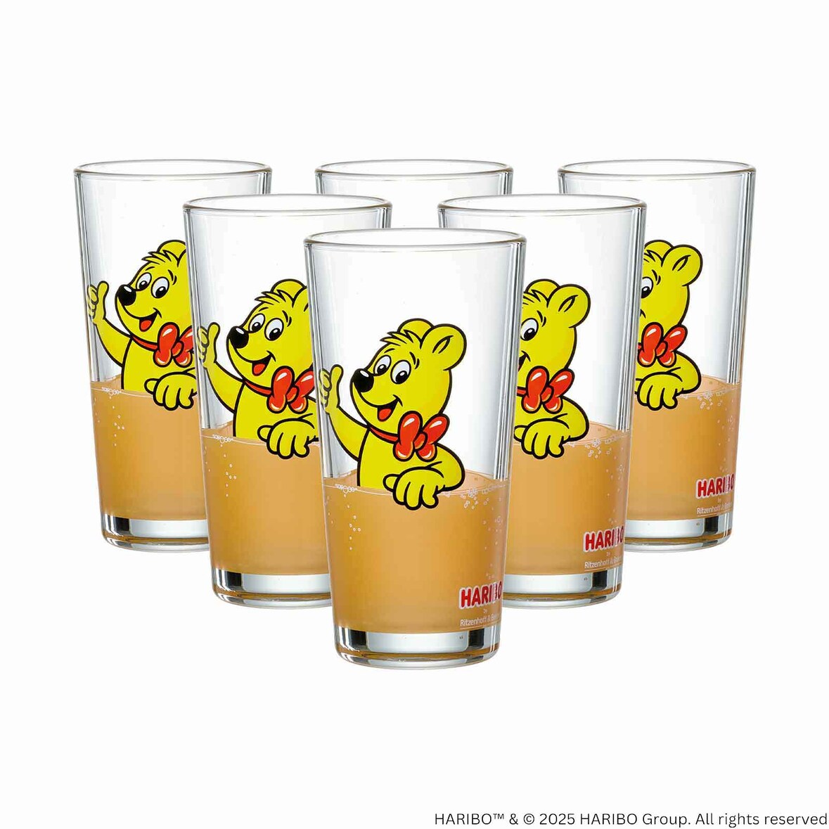 Ritzenhoff & Breker Haribo Thumbs Up Trinkglas 380 ml 6er Set Orange