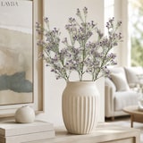thumbnail of LAYBA Kunstblumen 3er Set Lila Violett Weiß 65 cm Schleierkraut