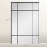 thumbnail of Espejo Rectangular de Pared Espejo de Ventana 90x60 cm con Marco de Metal Espejo Decorativo para Salón Dormitorio Entrada Negro