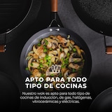 thumbnail of Masterpro - Wok Ø24x7,5cm van geperst ijzer met keramische coating