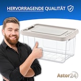thumbnail of Aufbewahrungsbox mit Deckel 5er Set 1,5 L Kunststoffbox Stapelbox Regalbox Lagerbox Transparent