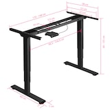 thumbnail of tectake Supporto per tavolo regolabile in altezza Twain 110-168 x 60 x 60-125 cm - nero - 404314