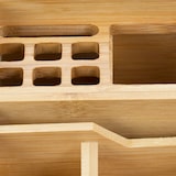 thumbnail of Relaxdays Schreibtisch Organizer Bambus, Stiftehalter Holz, Stiftebox Schreibtisch, Büro, HxBxT: 9 x 13 x 16 cm, natur