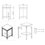 thumbnail of Mesa de trabajo con estante acero inoxidable EASYLINE 850 x 600 x 600 mm 10085 Vaiotec