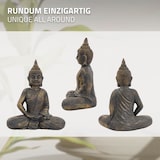 thumbnail of ECD Germany Buddha Figur 50 cm Bronze Polyresin Wetterfest Sitzend Feng Shui Statue Dekofigur Gartenfigur Innen Außen