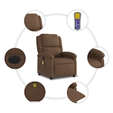 thumbnail of vidaXL Massagesessel Elektrisch Braun Stoff
