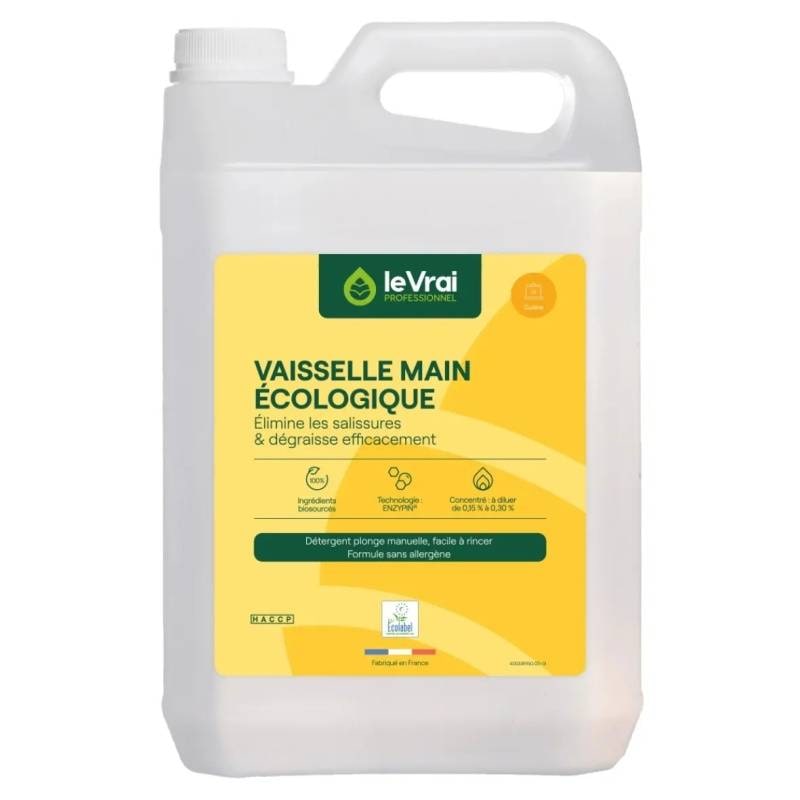 Liquide vaisselle plonge manuel Ecolabel - 5L - LE VRAI